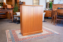 Load image into Gallery viewer, Vintage Lockable Teak Narrow Cabinet