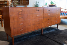 Load image into Gallery viewer, Vintage Eight Drawer Danish Teak Dresser
