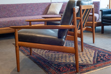 Load image into Gallery viewer, Vintage Teak Arne Vodder Lounge Chair Pair in Brown Leather