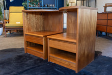 Load image into Gallery viewer, Vintage Danish Teak Bedside Table Pair