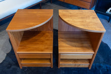 Load image into Gallery viewer, Vintage Danish Teak Bedside Table Pair