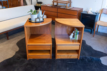 Load image into Gallery viewer, Vintage Danish Teak Bedside Table Pair