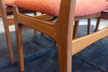 Load image into Gallery viewer, Vintage Reupholstered Teak Dining Chairs - Set of Four