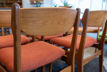 Load image into Gallery viewer, Vintage Reupholstered Teak Dining Chairs - Set of Four