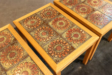 Load image into Gallery viewer, Set of Three Vintage Side Tables with Tile Top