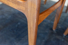 Load image into Gallery viewer, Vintage Reupholstered Teak Dining Chairs - Set of Four