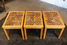 Load image into Gallery viewer, Set of Three Vintage Side Tables with Tile Top