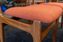 Load image into Gallery viewer, Vintage Reupholstered Teak Dining Chairs - Set of Four