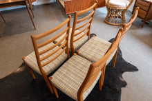 Load image into Gallery viewer, Vintage Svegards Swedish Teak Ladderback Dining Chairs - Set of Four