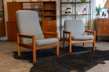 Load image into Gallery viewer, Vintage Domino Mobler Teak Lounge Chair with Grey Upholstery