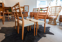 Load image into Gallery viewer, Vintage Svegards Swedish Teak Ladderback Dining Chairs - Set of Four
