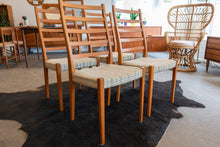 Load image into Gallery viewer, Vintage Svegards Swedish Teak Ladderback Dining Chairs - Set of Four