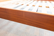 Load image into Gallery viewer, Vintage Teak Double Bed with Floating Night Stands