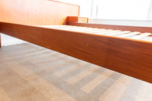 Load image into Gallery viewer, Vintage Teak Double Bed with Floating Night Stands