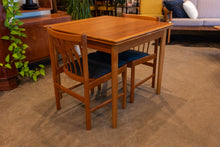 Load image into Gallery viewer, Restored Square Teak Drawleaf Dining Table