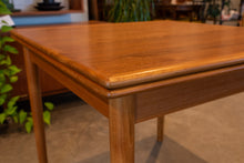 Load image into Gallery viewer, Restored Square Teak Drawleaf Dining Table