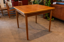 Load image into Gallery viewer, Restored Square Teak Drawleaf Dining Table