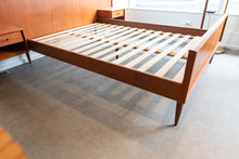 Load image into Gallery viewer, Vintage Teak Double Bed with Floating Night Stands