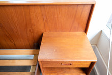 Load image into Gallery viewer, Vintage Teak Double Bed with Floating Night Stands