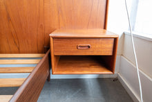 Load image into Gallery viewer, Vintage Teak Double Bed with Floating Night Stands