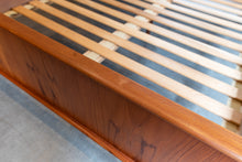 Load image into Gallery viewer, Vintage Teak Double Bed with Floating Night Stands