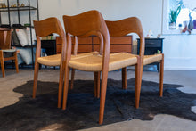 Load image into Gallery viewer, Vintage Niels Møller Model 71 Dining Chairs x 4
