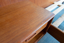 Load image into Gallery viewer, Vintage Teak Double Bed with Floating Night Stands