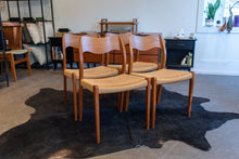 Load image into Gallery viewer, Vintage Niels Møller Model 71 Dining Chairs x 4