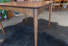 Load image into Gallery viewer, Vintage Walnut Dining Table with Two Leaves