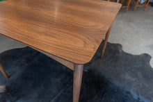 Load image into Gallery viewer, Vintage Walnut Dining Table with Two Leaves