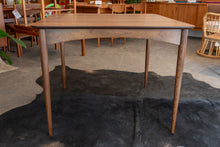 Load image into Gallery viewer, Vintage Walnut Dining Table with Two Leaves