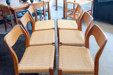 Load image into Gallery viewer, Vintage Neils Møller Model 71 Dining Chairs - set of Six