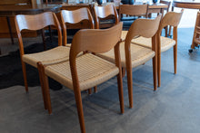 Load image into Gallery viewer, Vintage Neils Møller Model 71 Dining Chairs - set of Six