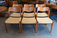Load image into Gallery viewer, Vintage Neils Møller Model 71 Dining Chairs - set of Six