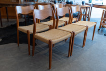 Load image into Gallery viewer, Vintage Neils Møller Model 71 Dining Chairs - set of Six