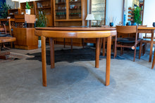 Load image into Gallery viewer, Vintage Round Solid Teak Bramin Dining table with Leaf