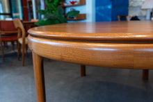 Load image into Gallery viewer, Vintage Round Solid Teak Bramin Dining table with Leaf