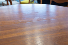 Load image into Gallery viewer, Vintage Round Solid Teak Bramin Dining table with Leaf