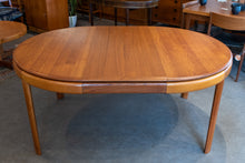 Load image into Gallery viewer, Vintage Round Solid Teak Bramin Dining table with Leaf