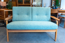 Load image into Gallery viewer, Fully Restored Vintage Teak Loveseat
