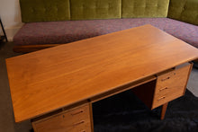 Load image into Gallery viewer, Vintage Teak Executive Desk