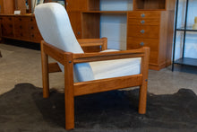 Load image into Gallery viewer, Vintage Domino Mobler Teak Lounge Chair with Off White Upholstery - One Available