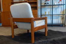 Load image into Gallery viewer, Vintage Domino Mobler Teak Lounge Chair with Off White Upholstery - One Available