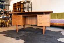 Load image into Gallery viewer, Vintage Teak Executive Desk