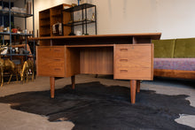 Load image into Gallery viewer, Vintage Teak Executive Desk