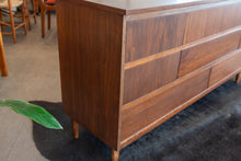 Load image into Gallery viewer, Vintage Walnut Eight Drawer Dresser