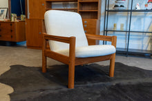 Load image into Gallery viewer, Vintage Domino Mobler Teak Lounge Chair with Off White Upholstery - One Available