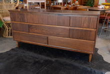Load image into Gallery viewer, Vintage Walnut Eight Drawer Dresser