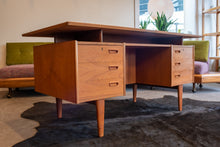 Load image into Gallery viewer, Vintage Teak Executive Desk
