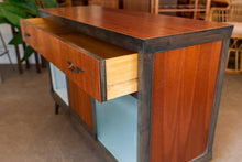 Load image into Gallery viewer, Vintage Wooden Display Cabinet with Glass Sliding Doors